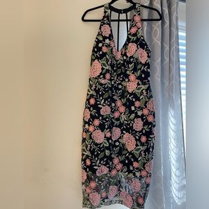 GUESS Embroidered Mesh Midi Dress